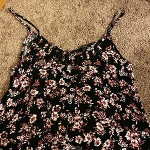 floral mesh top